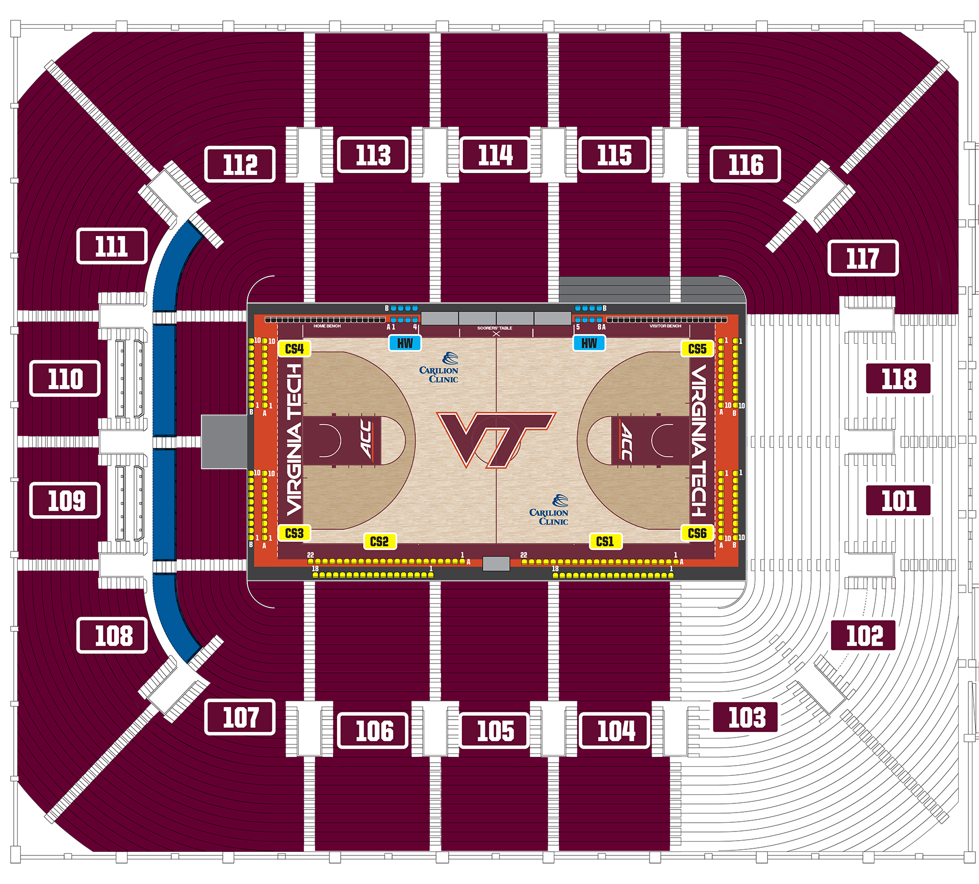 Women's Basketball Cassell Coliseum Seating Chart
