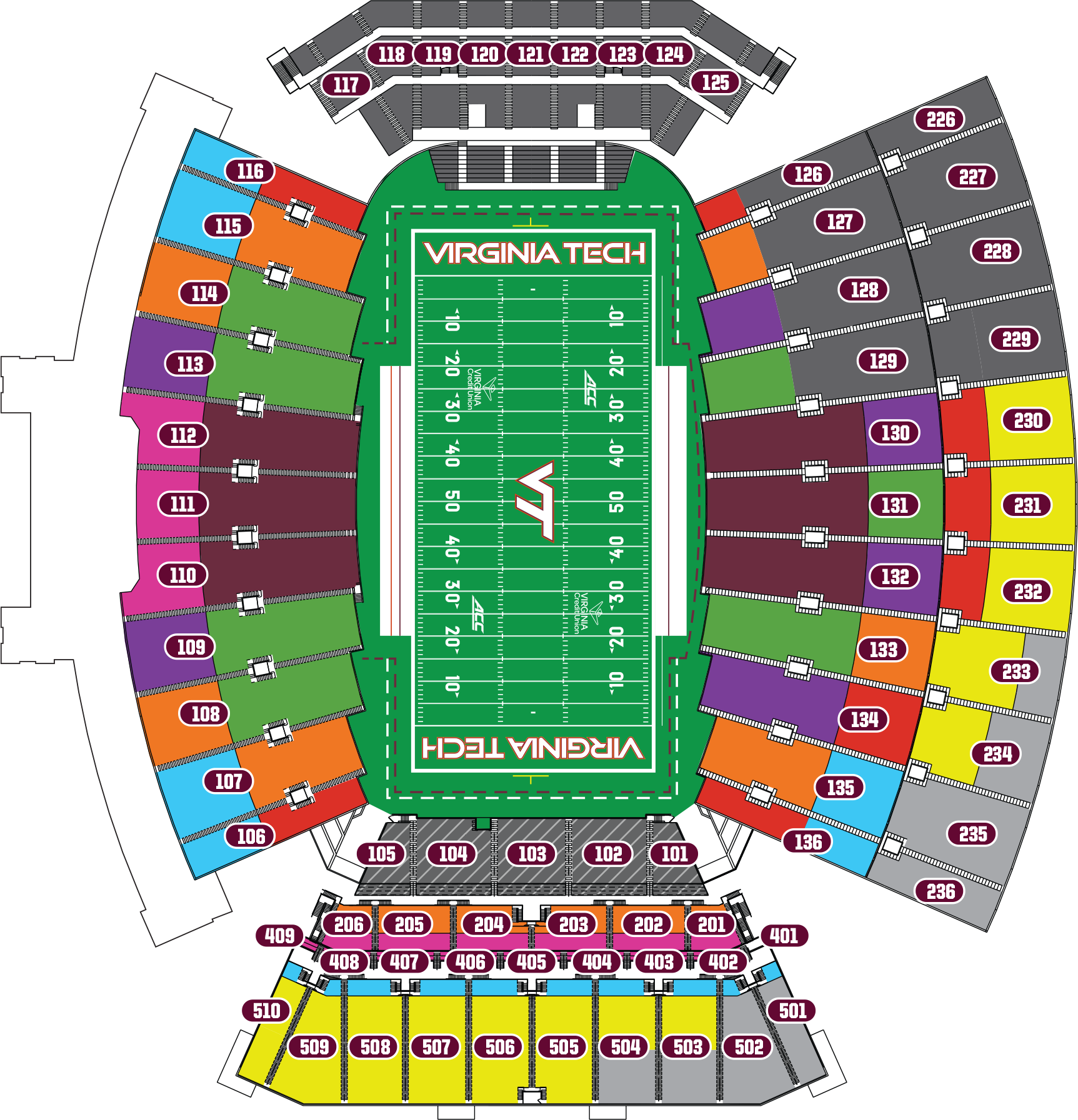 Lane Stadium Seating Chart